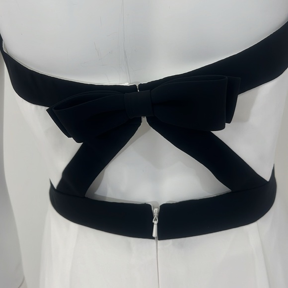 NWT SAMPLE SOCIAL 8146 bride bridesmaid size 10 IVORY/ Black. Georgette.Pristine - Picture 6 of 8